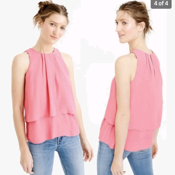J. Crew Tops - J Crew S6 Tired Sleveless Blouse Light Purple